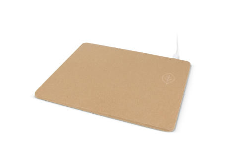 Product image Mousepad mit kabellosem Ladegerät aus Recyclingpapier Werbeartikel
