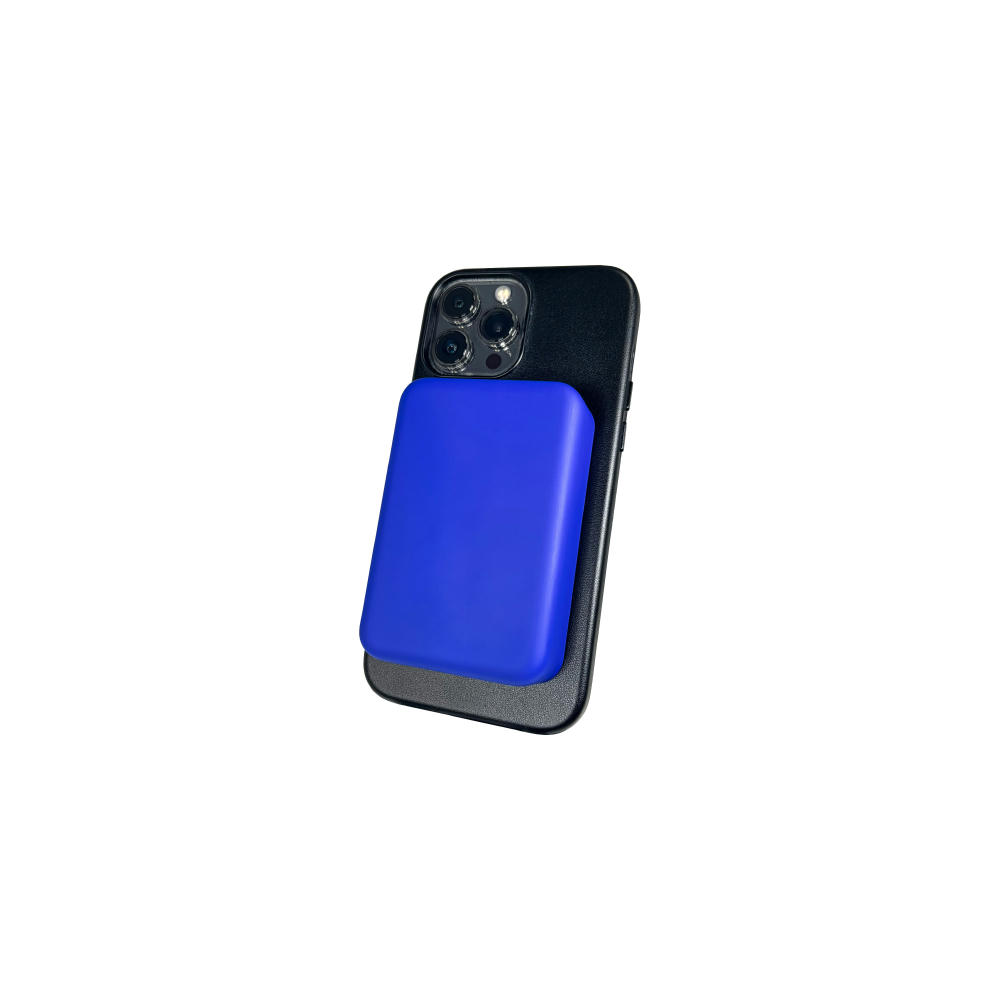 Magnetic Powerbank PB-72 QI Wireless Charging 15W und 10000 mAh Akku Blau Werbeartikel