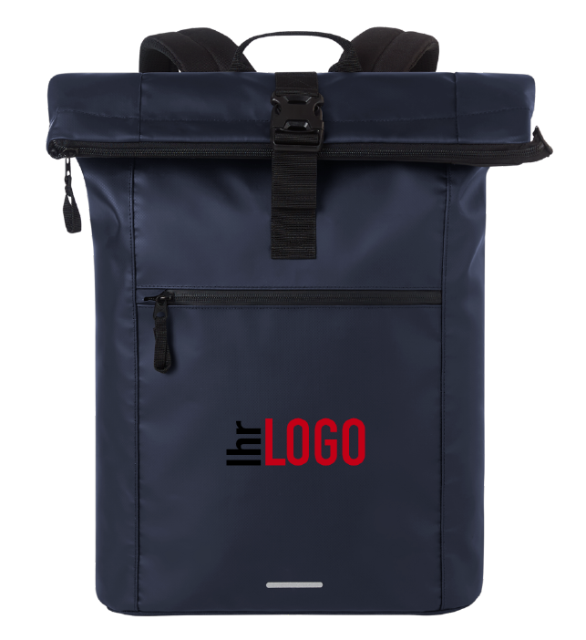 Halfar Notebook Rucksack KURIER in Marine als Werbeartikel – Rucksack mit Logo bedrucken für Business