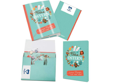 Rezeptbuch-Set "Ostern" - Eierfarben-Set neutral Werbeartikel