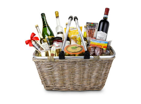 Geschenkset / Präsenteset: Geschenkkorb XXL - Einkaufskorb mit 14 leckeren Produkten Werbeartikel