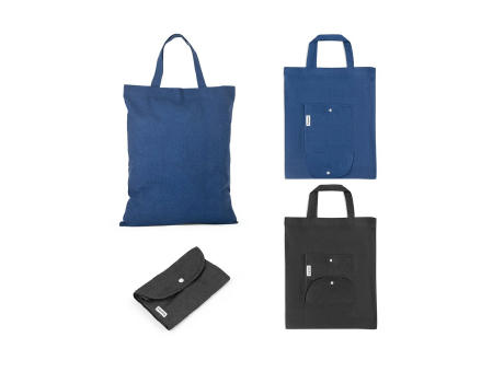 SIENA. Faltbare Tasche aus Baumwolle (50%), receycelte Baumwolle (30%) und Polyester (20% rPET) (140 g/m²) bedrucken