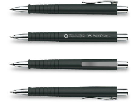 Kugelschreiber Poly Ball Recycling Schwarz bedrucken