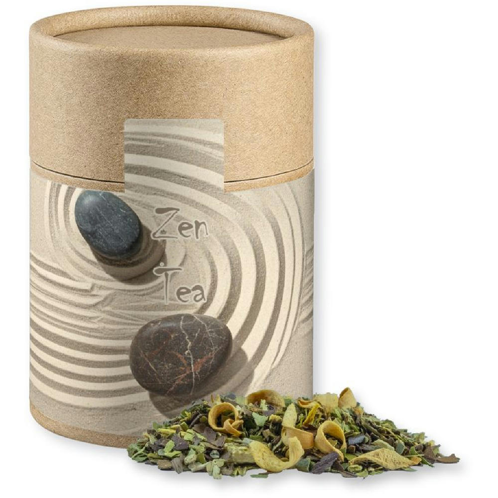 Product image Matetee Orange, ca. 33g, Kraftpapierdose Midi Werbeartikel