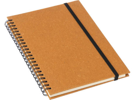 Notizbuch aus recyceltem Leder A5 Egon Werbeartikel