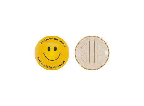 Product image Bio-Button 56mm mit Clip Werbeartikel