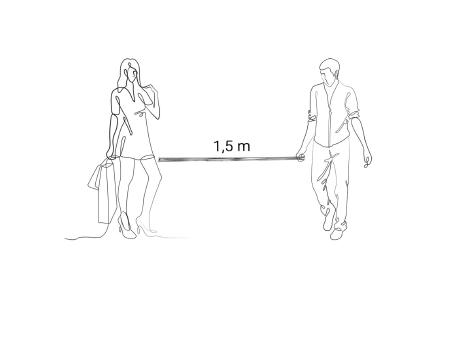 Abstandsstick "Distance", selbstaufblasend bedrucken