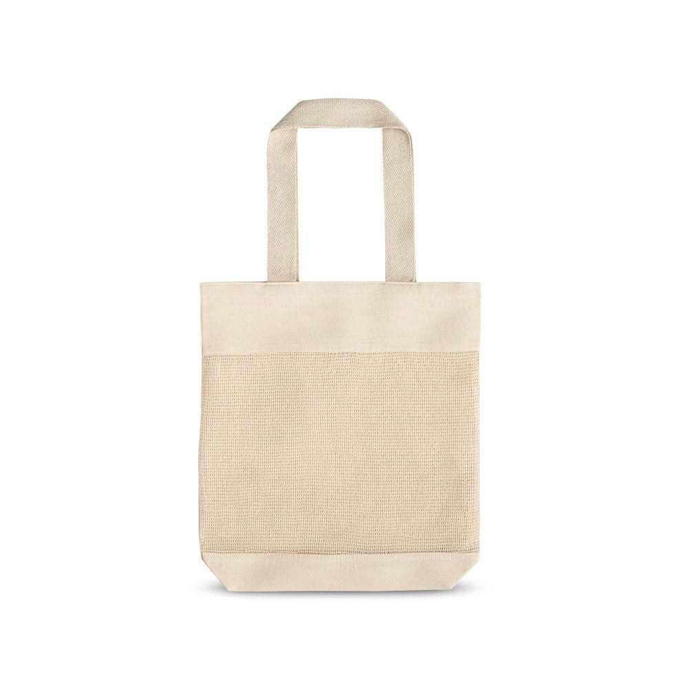 Product image MUMBAI. Tragetasche mit Mesh aus 100% Baumwolle (180 g/m²) Werbeartikel