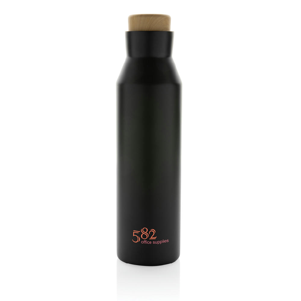 Gaia Vakuumflasche aus RCS recyceltem Stainless-Steel Werbeartikel