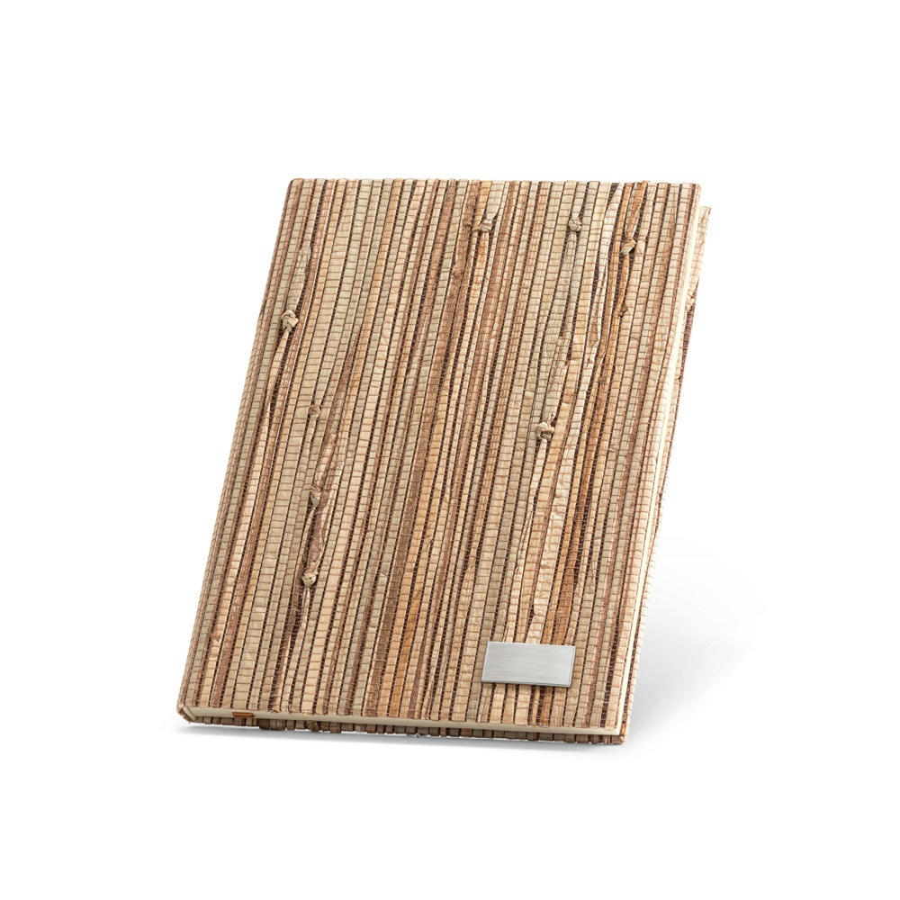 Product image NERUDA. Notizbuch A5 mit Hardcover aus Naturstroh Werbeartikel