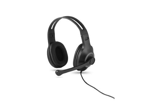 KILBY. Verstellbarer Kopfhörer mit Mikrofon aus ABS und PP Werbeartikel