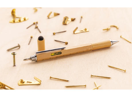 5-in-1 Bambus Tool-Stift bedrucken