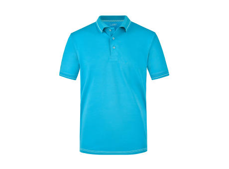 Product image Men's Elastic Polo - Hochwertiges Poloshirt mit Kontraststreifen Werbeartikel