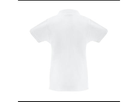 THC MONACO WOMEN WH. Kurzarm-Poloshirt für Damen aus kardierter Baumwolle Werbeartikel