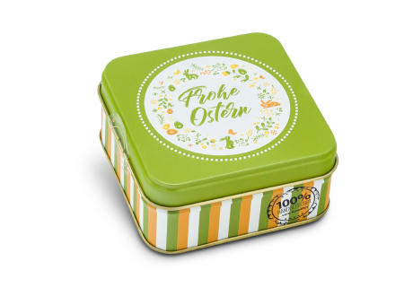 Geschenkartikel / Präsentartikel: Frohe Ostern - Pralinendose mit 50 g Werbeartikel