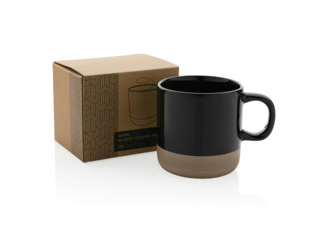 Becher aus glasiertem Keramik, 360ml bedrucken