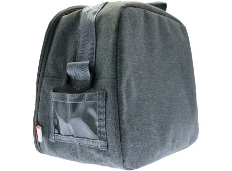 Isolierte Bento-Tasche 'Matsue', meliertes Grau RPET bedrucken