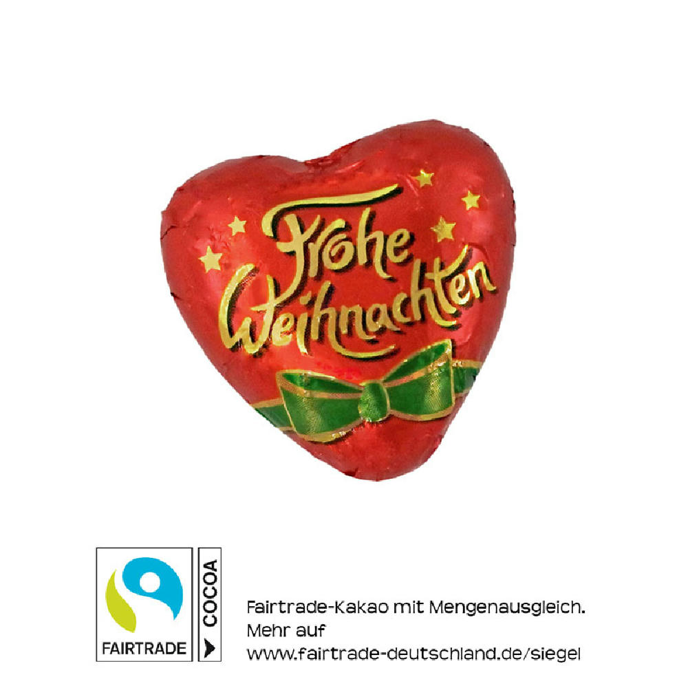 Herz "Frohe Weihnachten" Werbeartikel