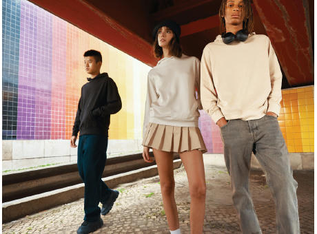 IQONIQ Yengo Hoodie mit Seitentaschen aus rec. Baumwolle bedrucken