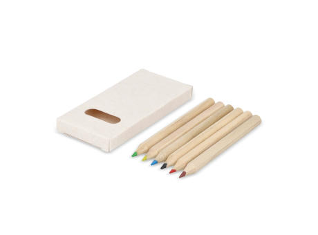 Product image 6 Buntstifte in einer Schachtel aus recyceltem Milchkarton Werbeartikel