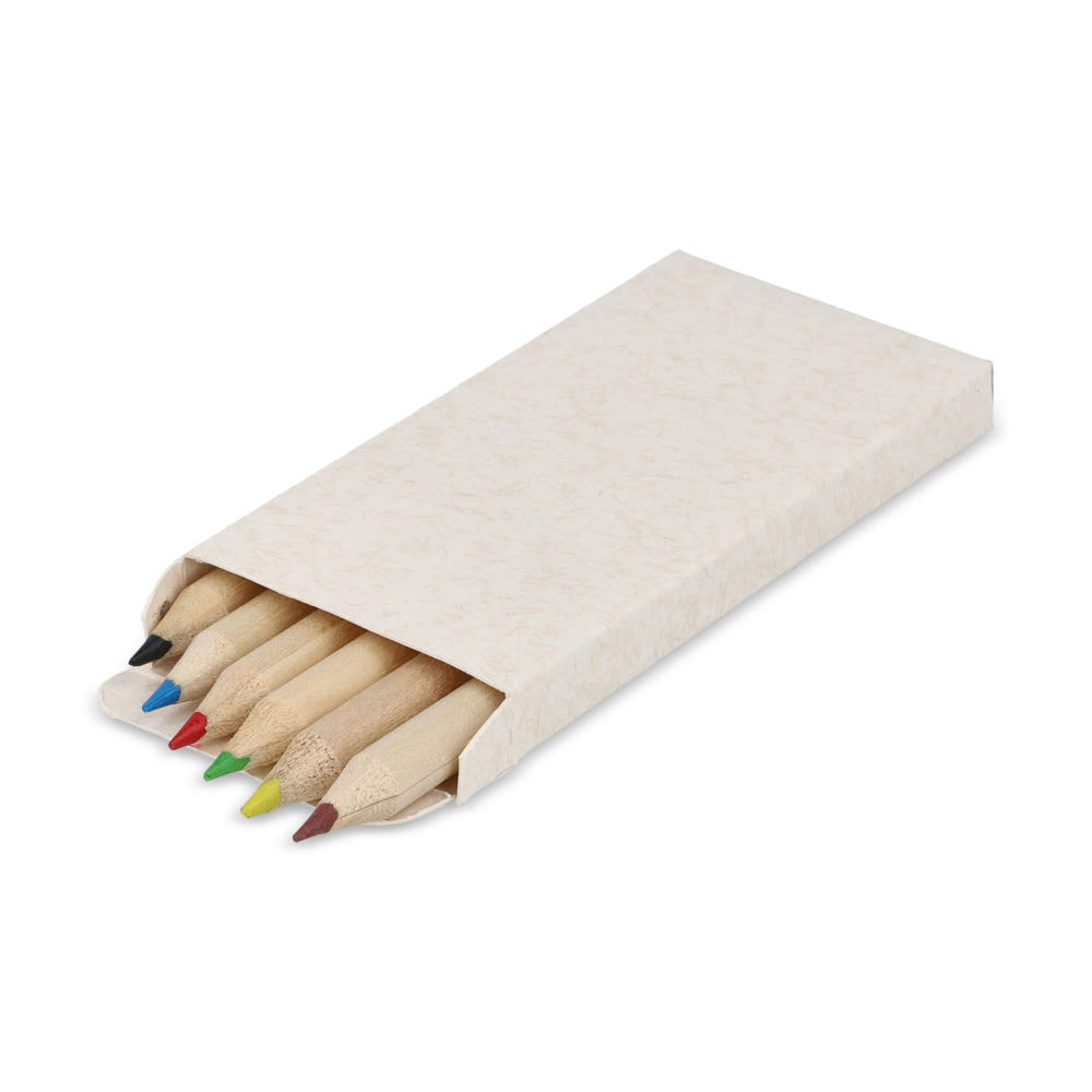 Product image 6 Buntstifte in einer Schachtel aus recyceltem Milchkarton Werbeartikel