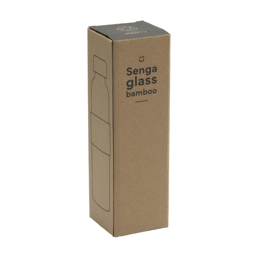 Senga Glass Bamboo 500 ml Trinkflasche Werbeartikel