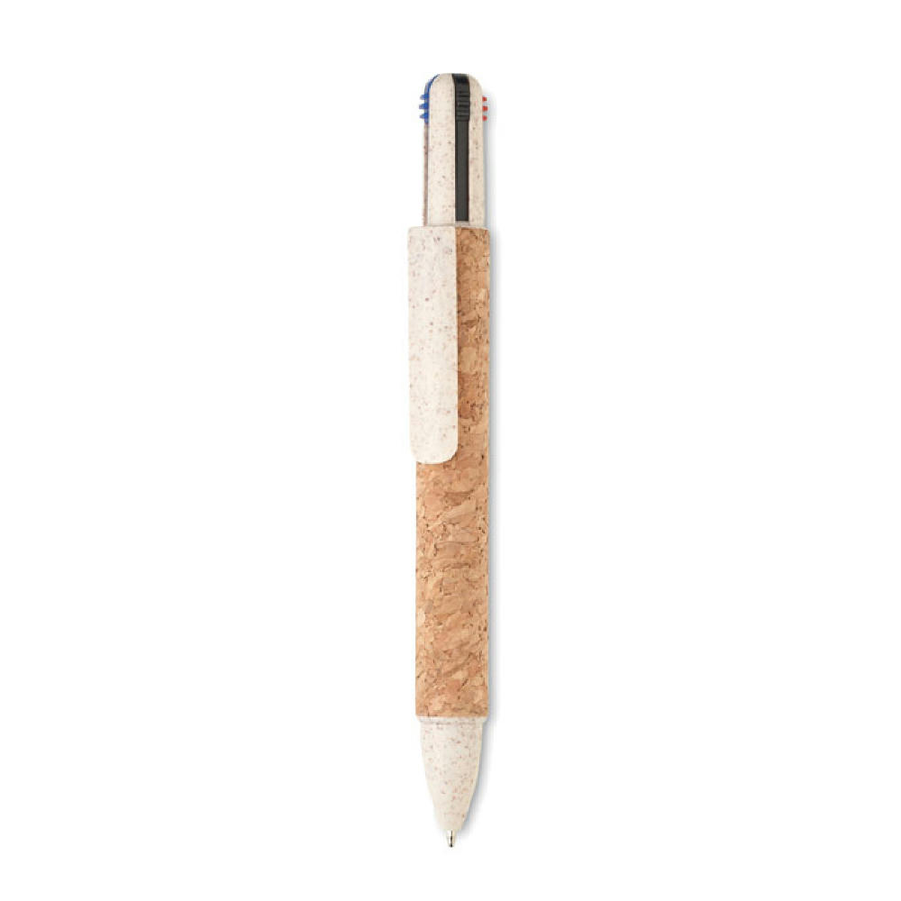 Product image 4-Farb-Kugelschreiber Kork Werbeartikel