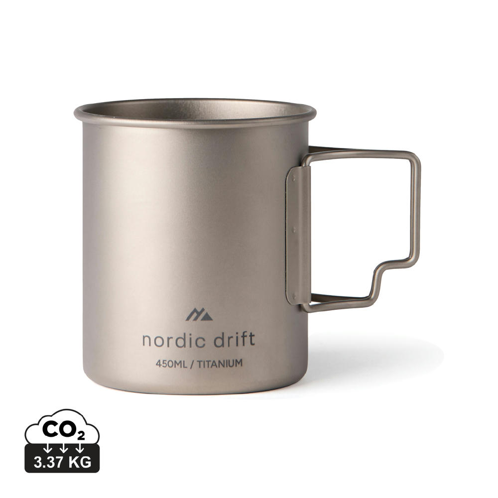 Nordic Drift Trail Ultraleichte Titan-Becher 450ml Werbeartikel