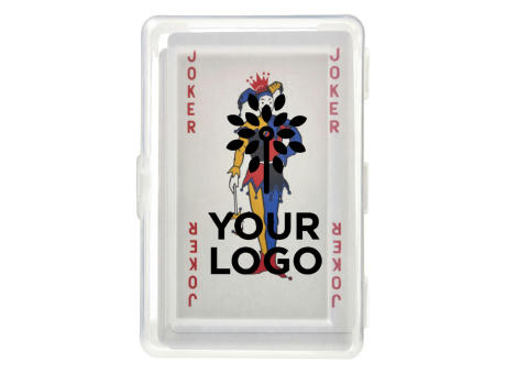 Kartenspiel in transparenter PET Box Victoria Werbeartikel