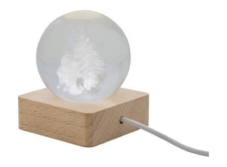 Leuchtkugel mit Weihnachtsmotiv Borealis Werbeartikel