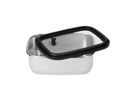 Edelstahl-Lunchbox mit Glasdeckel "RILO", 550 ml Werbeartikel