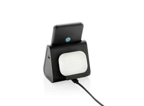 Powerbase 3-in-1-Charger aus RCS Kunststoff mit Powerbank bedrucken
