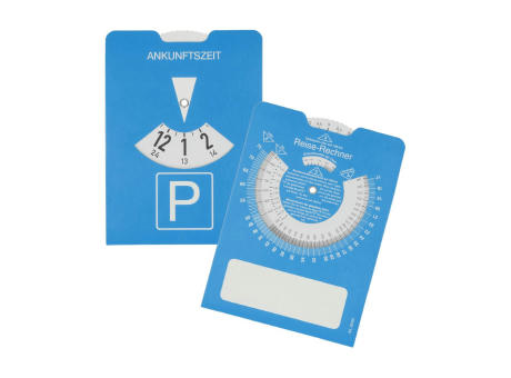 Product image Papp-Parkscheibe "Reise-Rechner" Werbeartikel