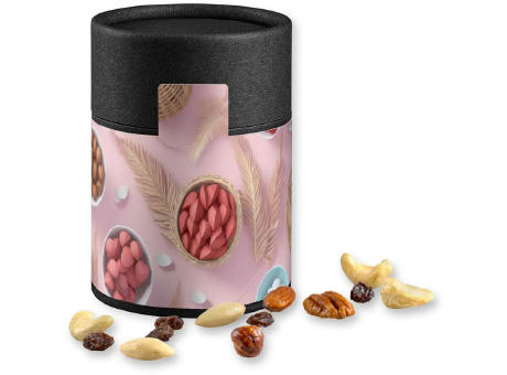 Product image Studentenfutter, ca. 80g, Kraftpapierdose Midi schwarz Werbeartikel