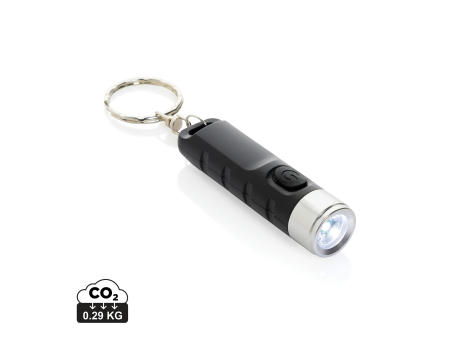 Product image Globix USB Schlüsselanhänger-Taschenlampe aus RCS rABS Werbeartikel