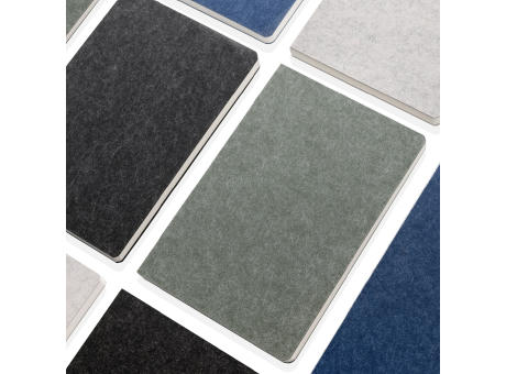 Phrase GRS-zertifiziertes A5-Notizbuch aus recyceltem Filz Werbeartikel