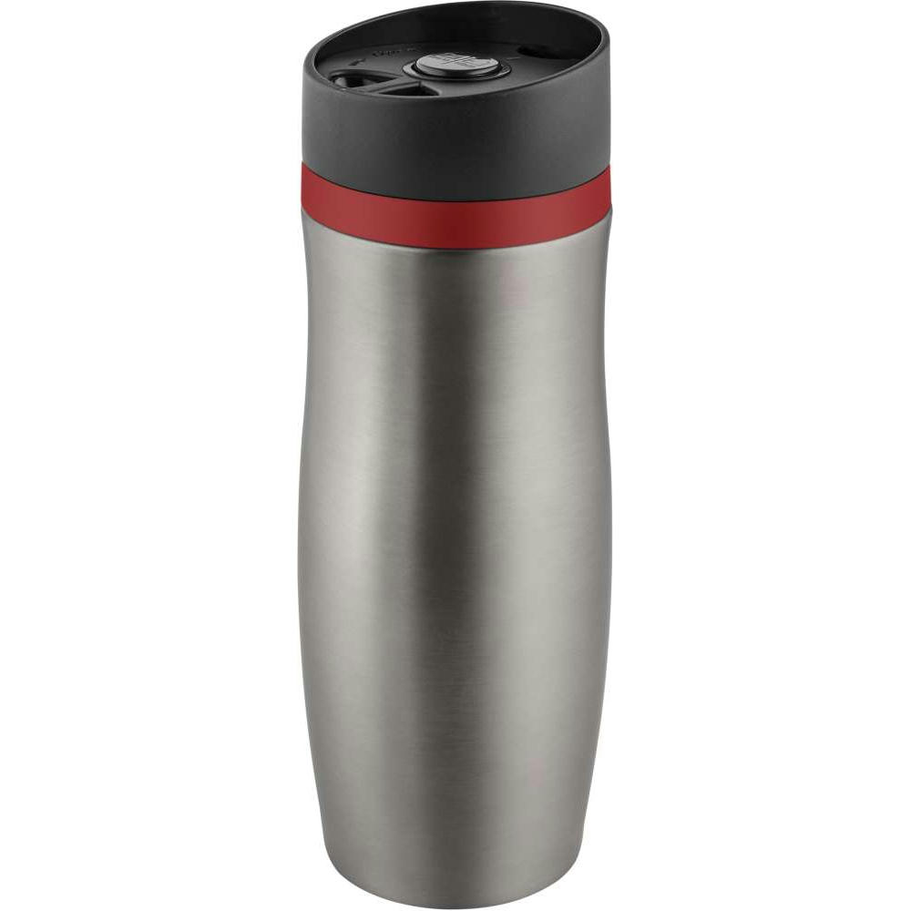 Product image Metmaxx®Thermobecher "CremaExtensaProtect“ titan/Ring rot Werbeartikel