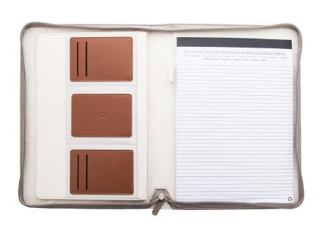 Dokumentenmappe aus recyceltem Canvas Carbasa Zip Werbeartikel