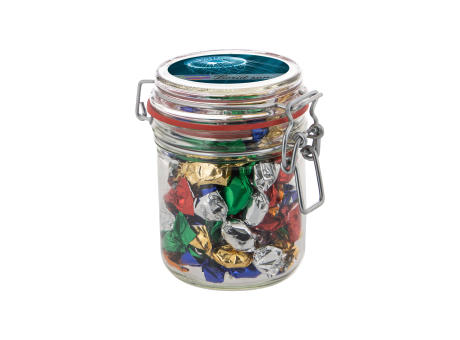 Product image Maxi Weckglas 0,4 Liter, mit Süßigkeiten Werbeartikel