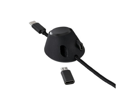 6-in-1 Ladekabel inkl. Kabelhalter REEVES-CONVERTICS DESKTOP Werbeartikel