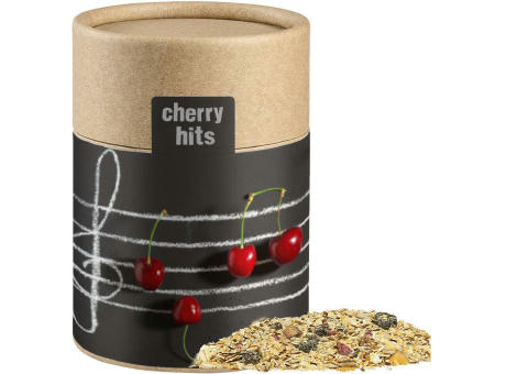 Product image Müsli Sauerkirsche, ca. 60g, Kraftpapierdose Midi Werbeartikel