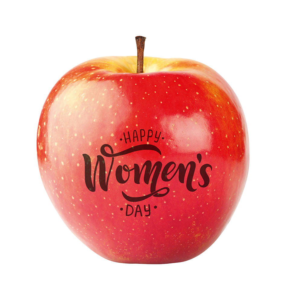 Product image Apfel rot "Happy Women`s Day" Werbeartikel