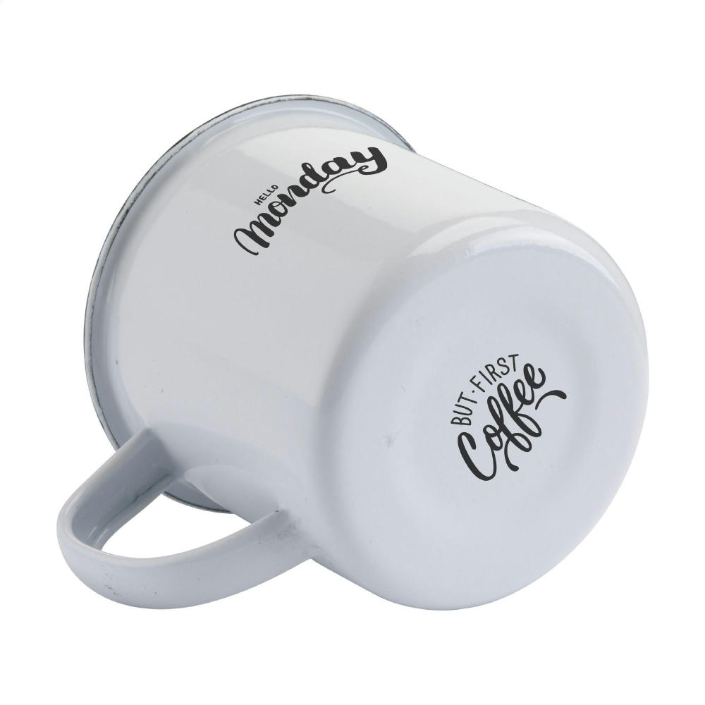 Retro Emaille Tasse 350 ml Werbeartikel