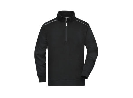 Product image Workwear Half-Zip Sweat - SOLID - - Sweatshirt mit Stehkragen, Reißverschluss und Kontrastpaspel Werbeartikel