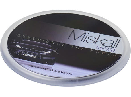 Ellison runder Kunststoffuntersetzer mit Papiereinlage Werbeartikel