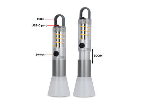 Multifunktions-Taschenlampe aus recycelten Materialien Werbeartikel