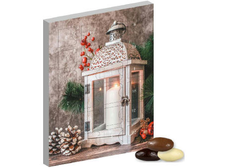 Product image Mandel-Schoko-Trio, ca. 120g, Adventskalender Mini Hochformat bedrucken