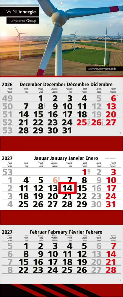 3-Monatskalender Maxi 3 Post Bestseller (Mehrblock) 3-Monatskalender Maxi 3 Post Bestseller (Mehrblock)
