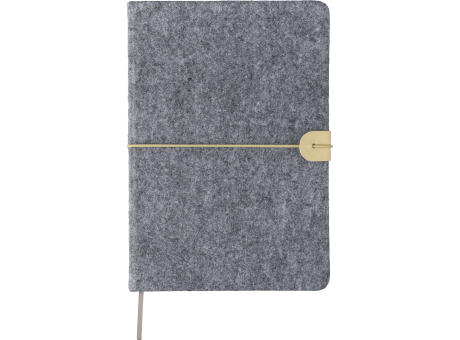 Notizbuch aus recyceltem Filz (A5) Dario Werbeartikel