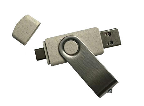 USB-Stick C05 Weizenstroh Typ C USB 3.0 Flash Disk  16 GB Weizenstroh bedrucken